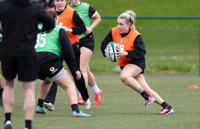 020424 - Wales Women’s Rugby Training Session - Alex Callender during a training session ahead of Wales’ next Women’s 6 Nations match against Ireland