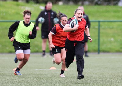 020424 - Wales Women’s Rugby Training Session - Jenni Scoble during a training session ahead of Wales’ next Women’s 6 Nations match against Ireland