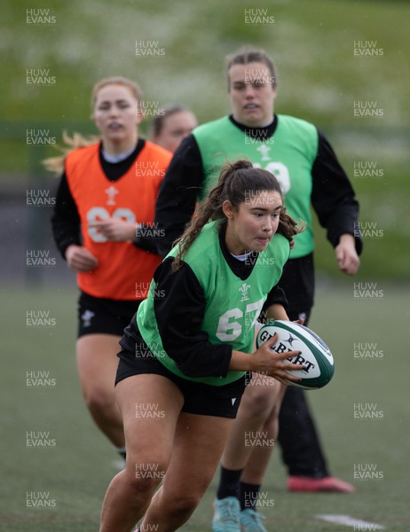 020424 - Wales Women’s Rugby Training Session - Gwennan Hopkins during a training session ahead of Wales’ next Women’s 6 Nations match against Ireland
