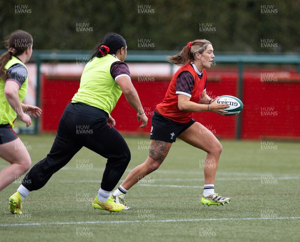 020424 - Wales Women’s Rugby Training Session -Georgia Evans during a training session ahead of Wales’ next Women’s 6 Nations match against Ireland