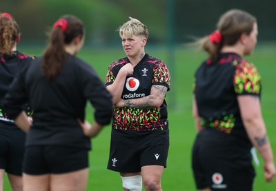 030426 - Wales Women Rugby Training session - Donna Rose during training ahead of the start of the Women’s 6 Nations