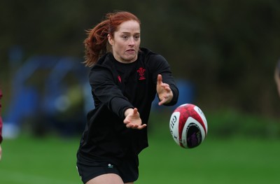 030426 - Wales Women Rugby Training session - Lisa Neumann during training ahead of the start of the Women’s 6 Nations