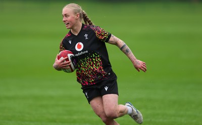 030426 - Wales Women Rugby Training session - Nikita Prothero during training ahead of the start of the Women’s 6 Nations