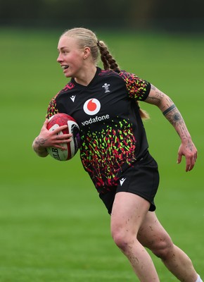 030426 - Wales Women Rugby Training session - Nikita Prothero during training ahead of the start of the Women’s 6 Nations