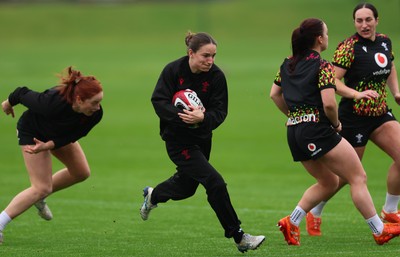 030426 - Wales Women Rugby Training session - Jasmine Joyce during training ahead of the start of the Women’s 6 Nations