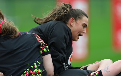 030426 - Wales Women Rugby Training session - Bryonie King during training ahead of the start of the Women’s 6 Nations