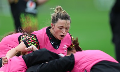 030426 - Wales Women Rugby Training session - Alisha Joyce during training ahead of the start of the Women’s 6 Nations