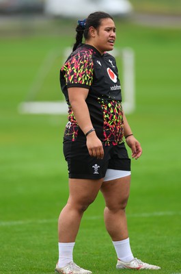 030426 - Wales Women Rugby Training session - Sisilia Tuipulotu during training ahead of the start of the Women’s 6 Nations