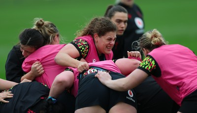 030426 - Wales Women Rugby Training session - Natalia John during training ahead of the start of the Women’s 6 Nations