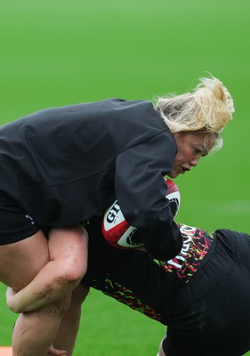 030426 - Wales Women Rugby Training session - Kelsey Jones during training ahead of the start of the Women’s 6 Nations