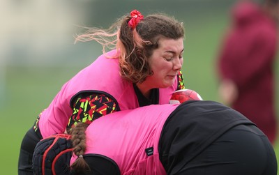 030426 - Wales Women Rugby Training session - Stella Orrin during training ahead of the start of the Women’s 6 Nations