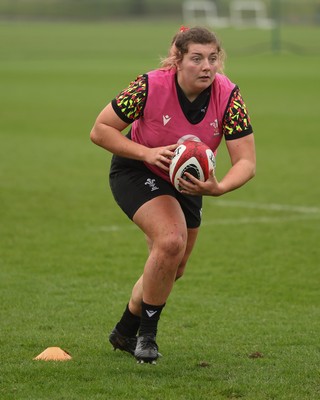 030426 - Wales Women Rugby Training session - Stella Orrin during training ahead of the start of the Women’s 6 Nations