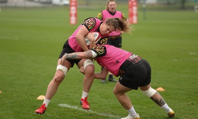 030426 - Wales Women Rugby Training session - Natalia John during training ahead of the start of the Women’s 6 Nations