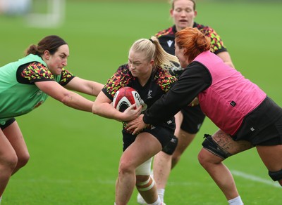 030426 - Wales Women Rugby Training session - Seren Lockwood during training ahead of the start of the Women’s 6 Nations