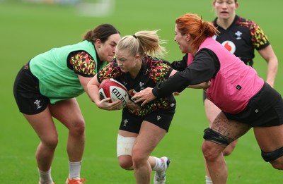 030426 - Wales Women Rugby Training session - Seren Lockwood during training ahead of the start of the Women’s 6 Nations