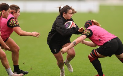 030426 - Wales Women Rugby Training session - Kayleigh Powell during training ahead of the start of the Women’s 6 Nations