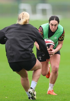 030426 - Wales Women Rugby Training session - Courtney Keight during training ahead of the start of the Women’s 6 Nations