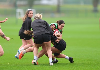 030426 - Wales Women Rugby Training session - Courtney Keight during training ahead of the start of the Women’s 6 Nations