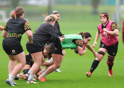 030426 - Wales Women Rugby Training session - Courtney Keight during training ahead of the start of the Women’s 6 Nations