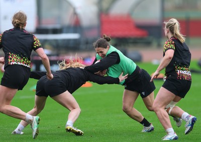 030426 - Wales Women Rugby Training session - Jasmine Joyce during training ahead of the start of the Women’s 6 Nations