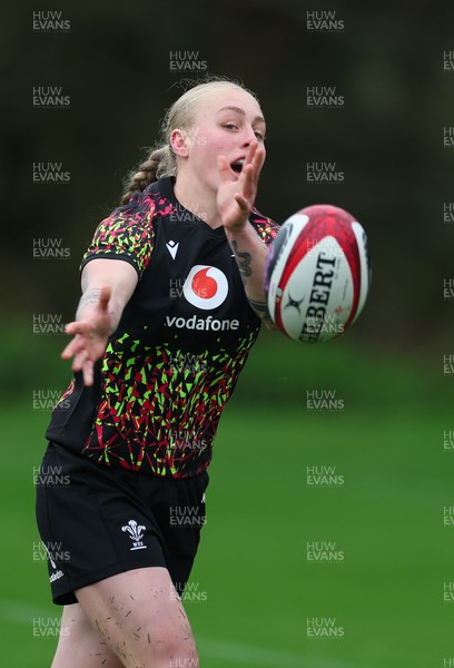 030426 - Wales Women Rugby Training session - Nikita Prothero during training ahead of the start of the Women’s 6 Nations