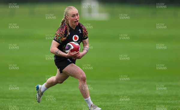 030426 - Wales Women Rugby Training session - Nikita Prothero during training ahead of the start of the Women’s 6 Nations
