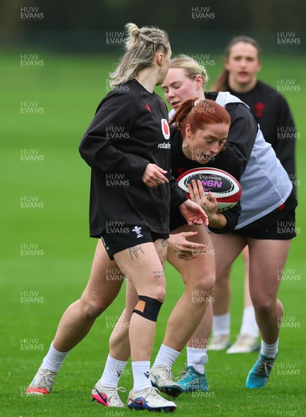 030426 - Wales Women Rugby Training session - Lisa Neumann during training ahead of the start of the Women’s 6 Nations