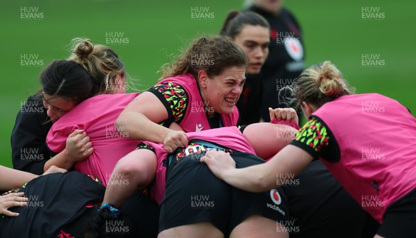 030426 - Wales Women Rugby Training session - Natalia John during training ahead of the start of the Women’s 6 Nations