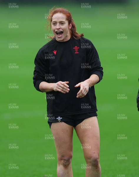 030426 - Wales Women Rugby Training session - Lisa Neumann during training ahead of the start of the Women’s 6 Nations