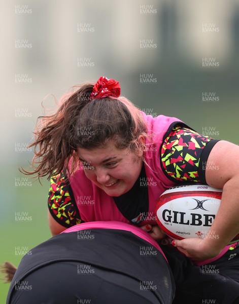 030426 - Wales Women Rugby Training session - Stella Orrin during training ahead of the start of the Women’s 6 Nations