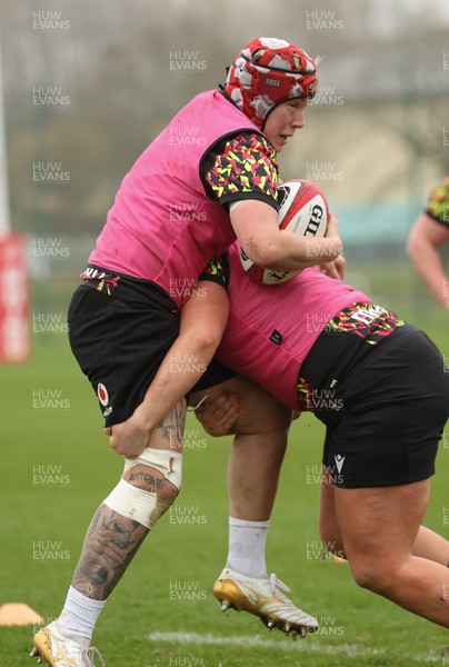 030426 - Wales Women Rugby Training session - Donna Rose during training ahead of the start of the Women’s 6 Nations