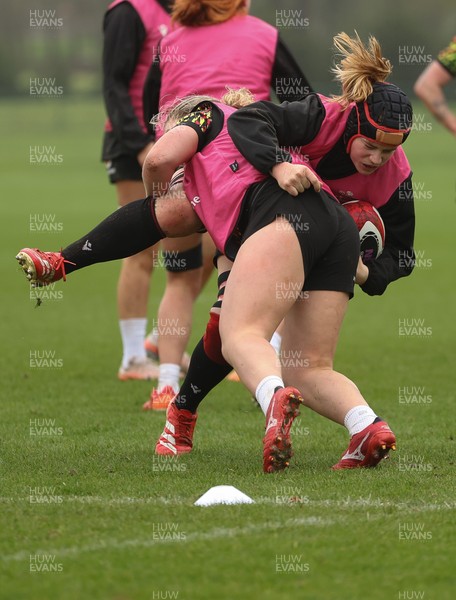 030426 - Wales Women Rugby Training session - Bethan Lewis during training ahead of the start of the Women’s 6 Nations