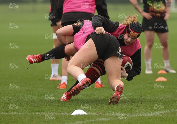 030426 - Wales Women Rugby Training session - Bethan Lewis during training ahead of the start of the Women’s 6 Nations