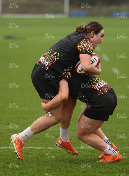 030426 - Wales Women Rugby Training session - Courtney Keight during training ahead of the start of the Women’s 6 Nations