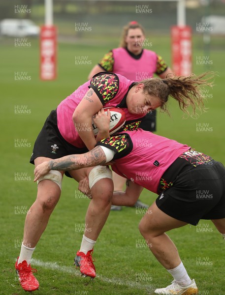 030426 - Wales Women Rugby Training session - Natalia John during training ahead of the start of the Women’s 6 Nations