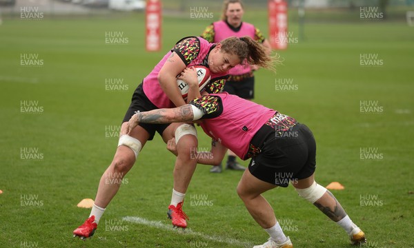 030426 - Wales Women Rugby Training session - Natalia John during training ahead of the start of the Women’s 6 Nations