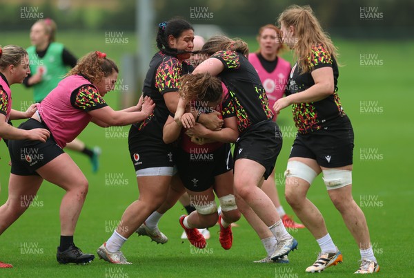 030426 - Wales Women Rugby Training session - Kate Williams during training ahead of the start of the Women’s 6 Nations