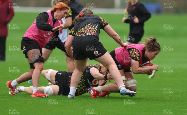 030426 - Wales Women Rugby Training session - Natalia John during training ahead of the start of the Women’s 6 Nations
