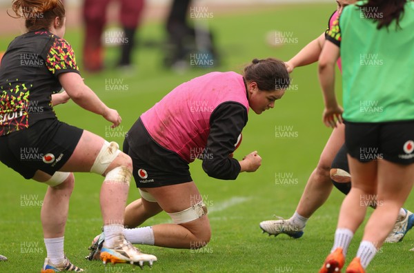 030426 - Wales Women Rugby Training session -Jorja Aiono during training ahead of the start of the Women’s 6 Nations