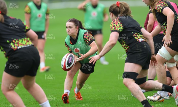 030426 - Wales Women Rugby Training session - Sian Jones during training ahead of the start of the Women’s 6 Nations