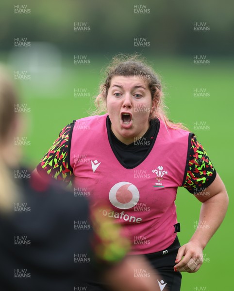 030426 - Wales Women Rugby Training session - Stella Orrin during training ahead of the start of the Women’s 6 Nations