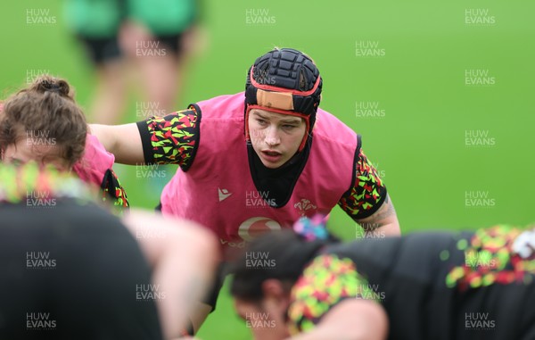 030426 - Wales Women Rugby Training session - Bethan Lewis during training ahead of the start of the Women’s 6 Nations