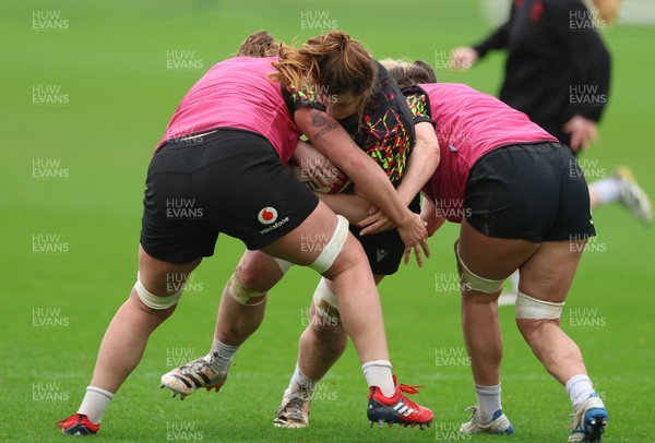 030426 - Wales Women Rugby Training session - Kate Williams during training ahead of the start of the Women’s 6 Nations