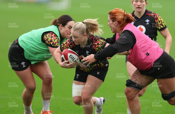 030426 - Wales Women Rugby Training session - Seren Lockwood during training ahead of the start of the Women’s 6 Nations