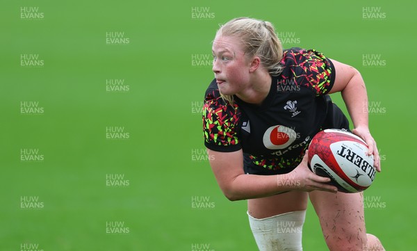 030426 - Wales Women Rugby Training session - Seren Lockwood during training ahead of the start of the Women’s 6 Nations