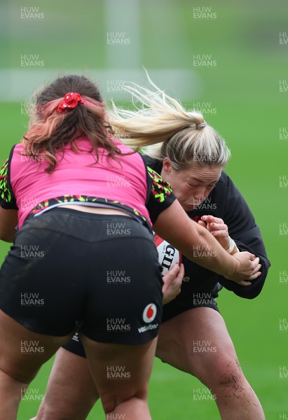 030426 - Wales Women Rugby Training session - Kelsey Jones during training ahead of the start of the Women’s 6 Nations