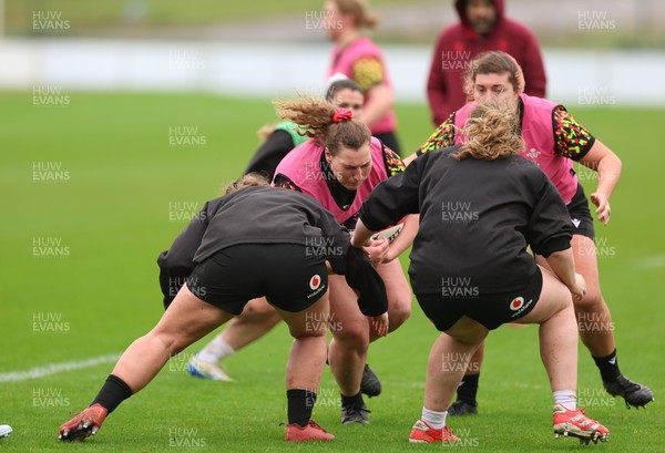 030426 - Wales Women Rugby Training session - Gwenllian Pyrs during training ahead of the start of the Women’s 6 Nations
