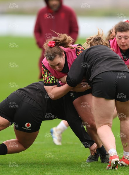 030426 - Wales Women Rugby Training session - Gwenllian Pyrs during training ahead of the start of the Women’s 6 Nations