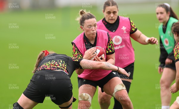 030426 - Wales Women Rugby Training session - Alisha Joyce during training ahead of the start of the Women’s 6 Nations