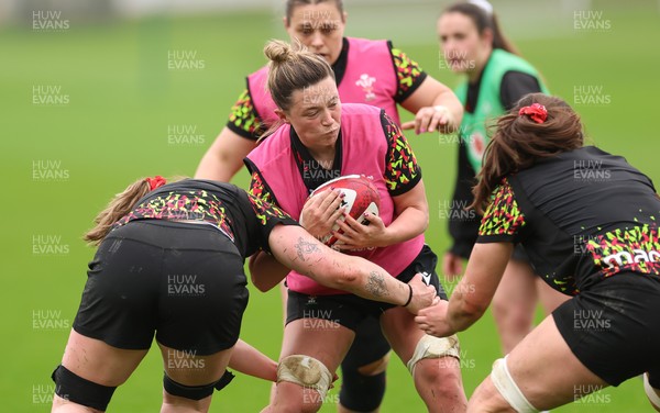 030426 - Wales Women Rugby Training session - Alisha Joyce during training ahead of the start of the Women’s 6 Nations